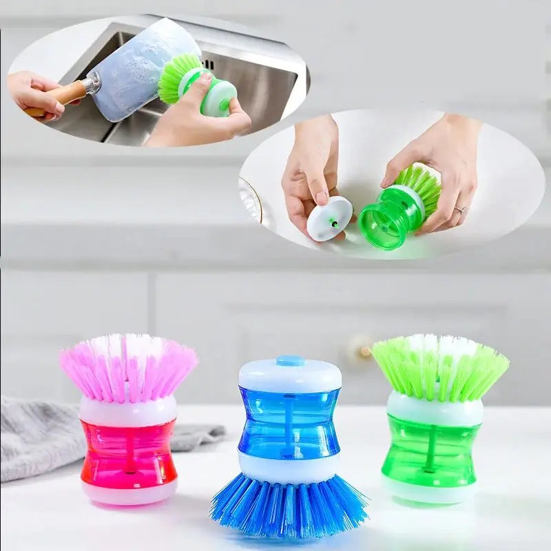 Cepillo de Cocina con Dispensador de Jabón