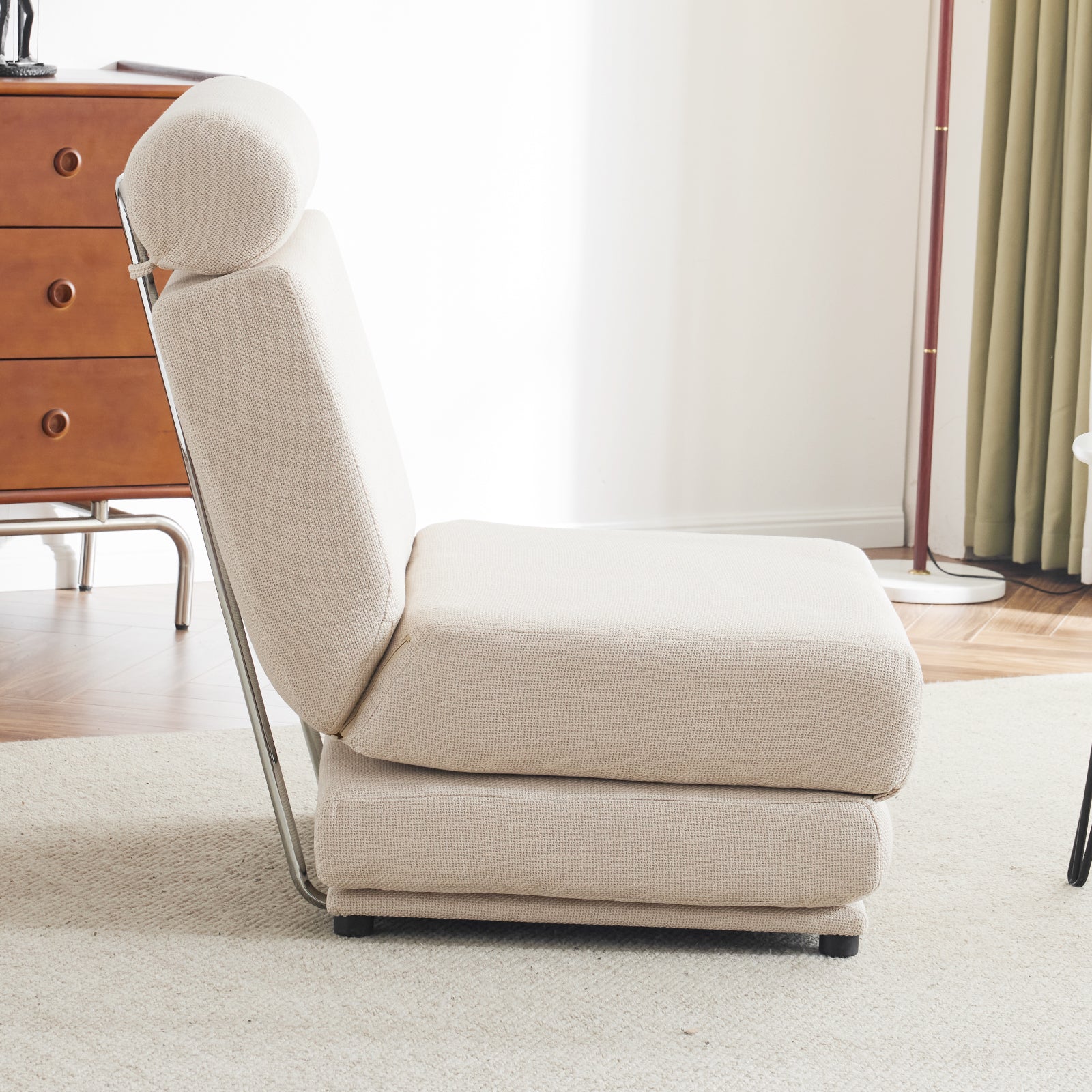 Single Sofa Chair Foldable Single Sofa Bed with Pillow,Portable Foldable Sofa Bed,Leisure Sofa Chair,Easy to Store - Korvel