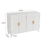 Elegant Ivory White Sideboard Buffet Cabinet with 4 Doors
