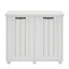 Armoire à déchets inclinable à deux compartiments - Blanc