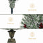 Pre-lit Xmas Tree Artificial Christmas 4-Piece Set,Garland, Wreath and Set of 2 Entrance Trees X-mas - Korvel