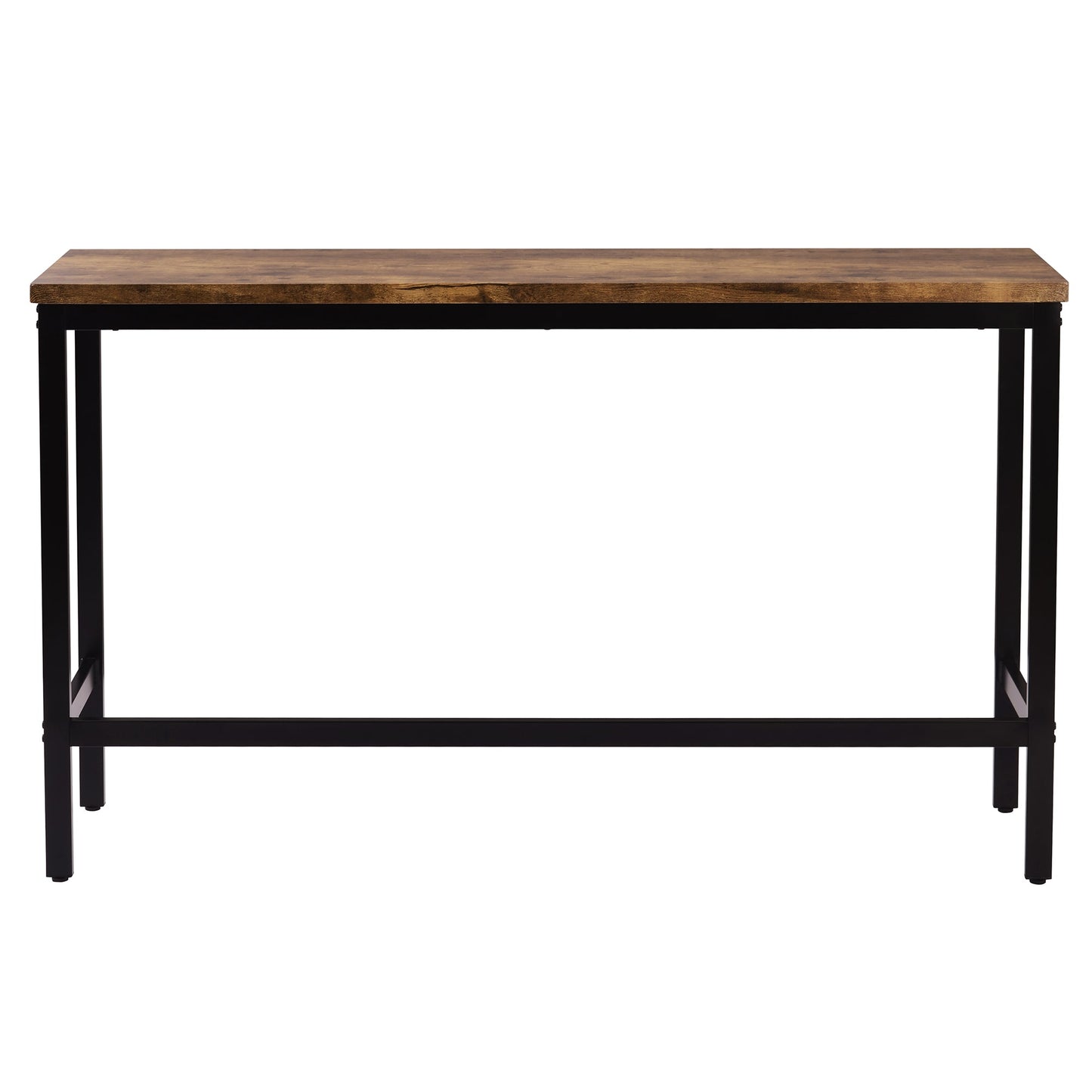 TOPMAX Counter Height Extra Long Dining Table Set with 3 Stools Pub Kitchen Set Side Table with Footrest Brown - Korvel