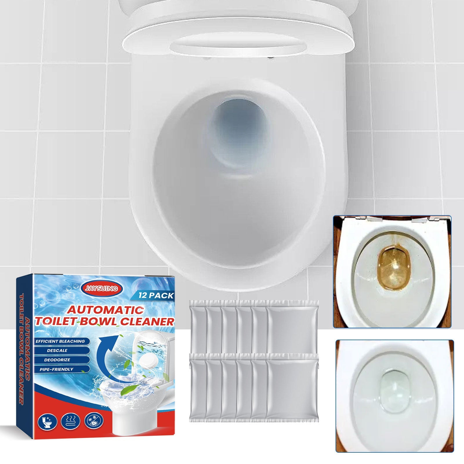 Toilet Cleaning Effervescent Tablet Household Descaling Deodorizing Odors Stains Toilet Stain Remover - Korvel