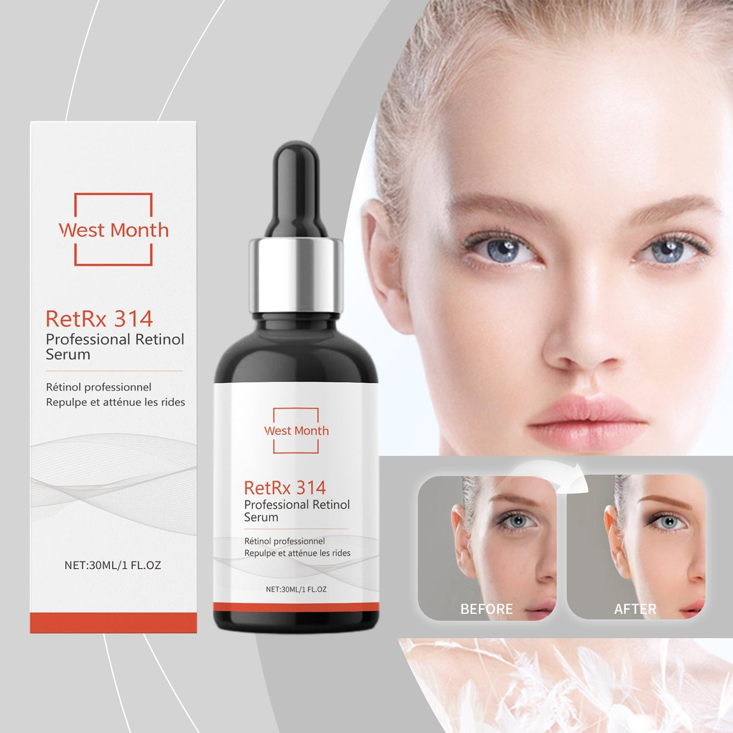 Retinol Essence Facial Skin Supple, Hydrating, Nourishing And Improving Condition Facial Essence - Korvel