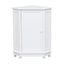 Modern White Triangle Corner Bathroom Cabinet with Adjustable Shelf