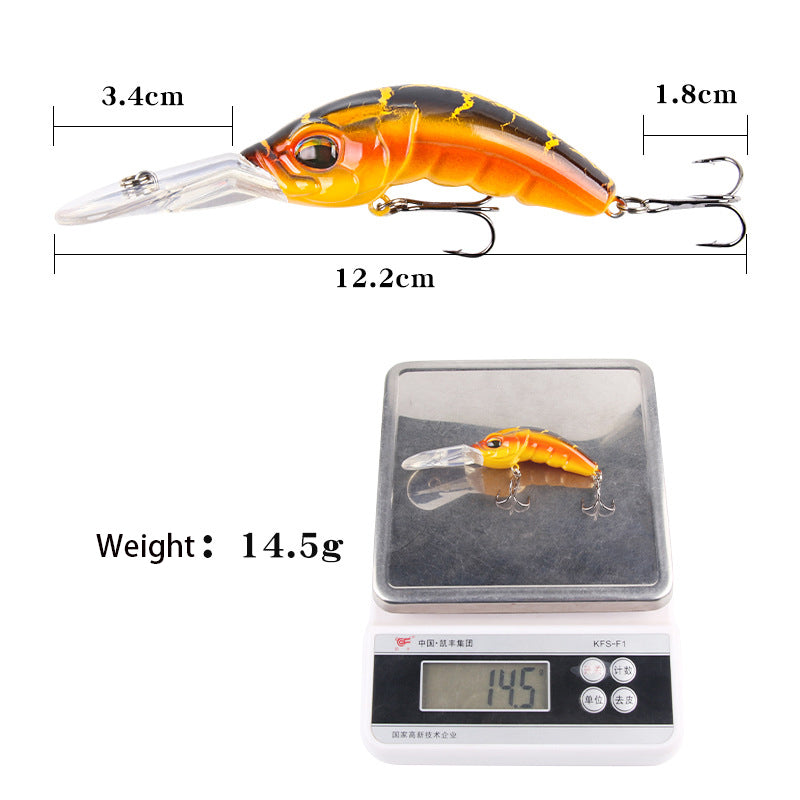Le leurre de pêche plongeant à large langue - 10,4 cm, 14,5 g