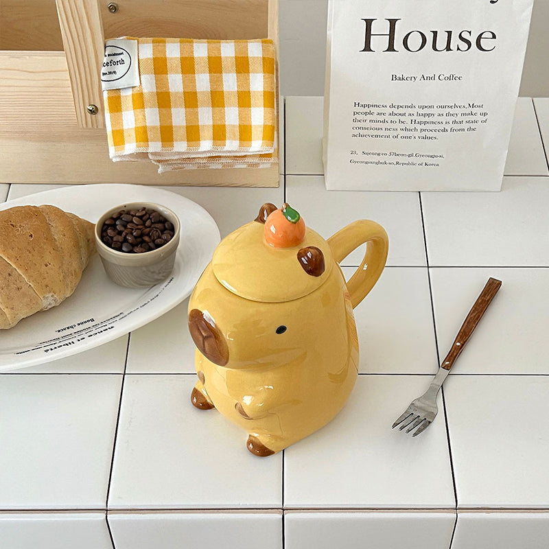 Charming 3D Capybara Mug Pair - Unique Gift for Animal Lovers