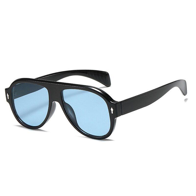 Retro Punk Men Pilot Sunglasses Fashion Rivets Decoration Gradient Eyewear Shades UV400 Women Trending Purple Sun Glasses - Korvel
