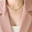 Brass Inlaid Zircon Letter Pendant Necklace - Korvel