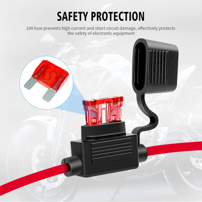 Double insurance SAE plug cable SAE to O-type terminal power cord O-type terminal connection line Photovoltaic extension cord - Korvel