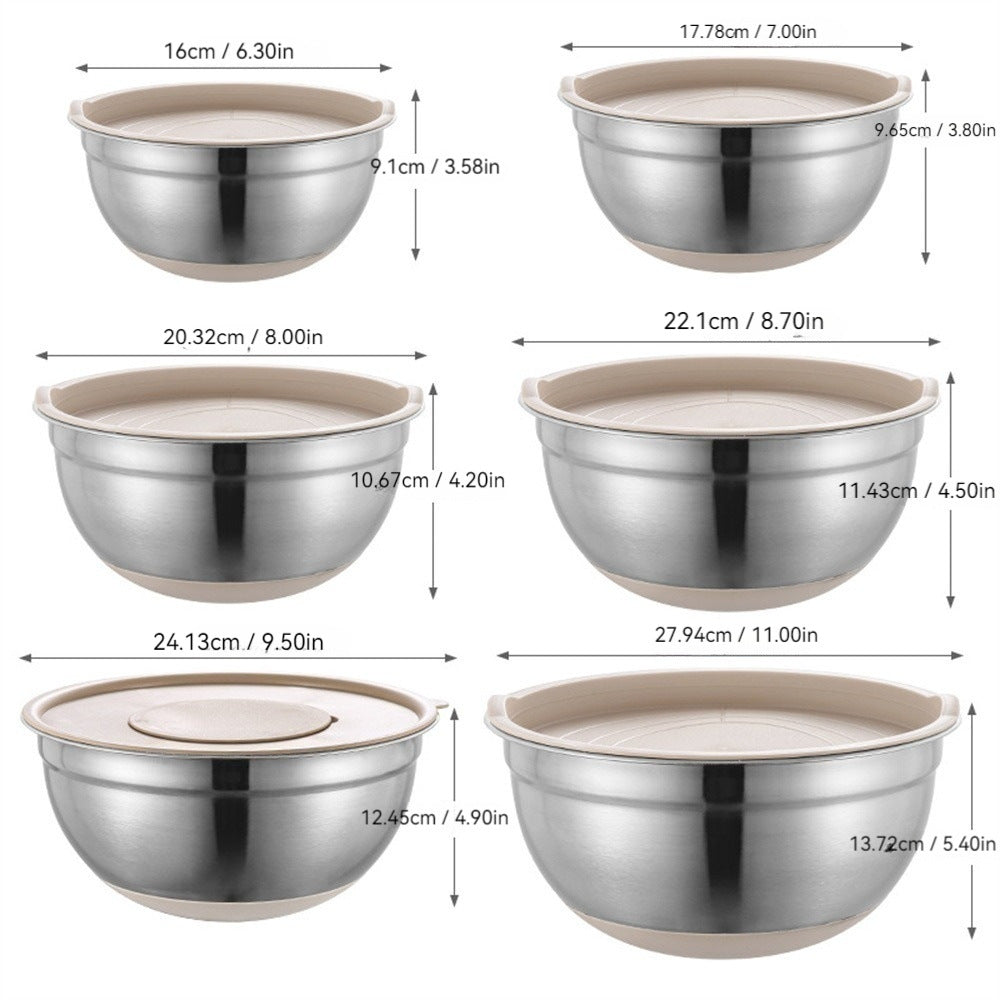Premium Stainless Steel Mixing Bowl with Lid