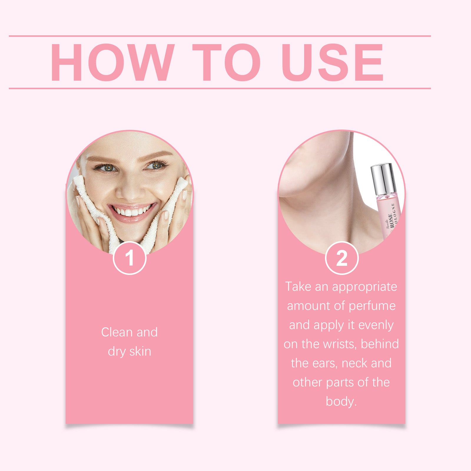 Rose Elegant Roll-On Perfume Women's Wrist Long-Lasting Light Fragrance Fresh Floral Roses Keep Perfume Perfume - Korvel