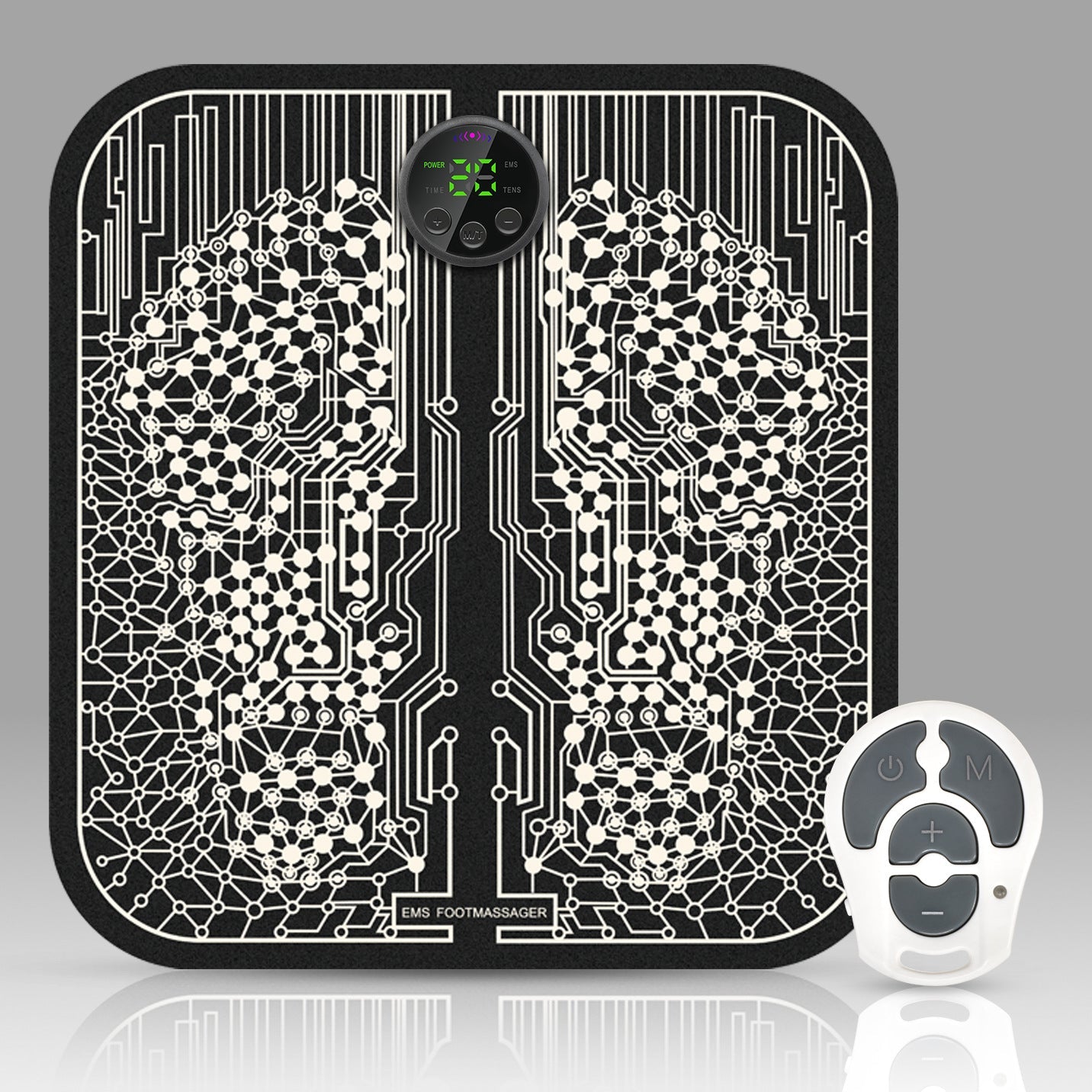 The Latest Remote Control With Patch Ems Tens Smart Shiatsu Foot Massager Muscle Stimulator Vibration Massage Pad - Korvel