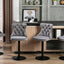 Gray,Set of 2 25-33 Inch,17.7 inch base, Modern Upholstered Bar Stools with Backs Comfortable Tufted for Home Pub and Kitchen - Korvel