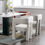 Beige Contemporary Fabric Upholstered Accent Chair