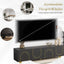 U-Can modern TV stand is suitable for TVs under 75 inches and comes with a storage cabinet top marble pattern and circular stand - Korvel