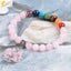 Bracelet en cristal rose fait main Arbre de Vie