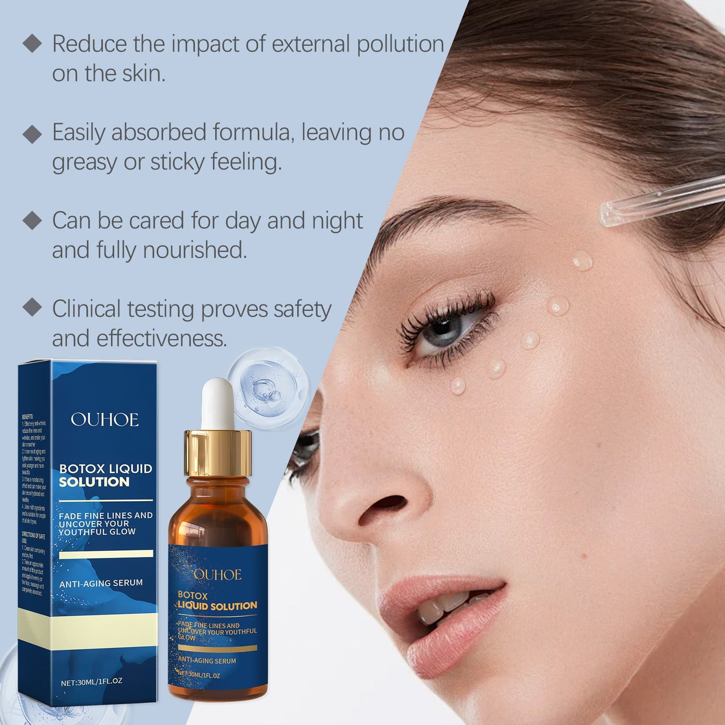 Ouhoe Facial Moisturizing Essence Soft Skin Brightening Facial Skin Moisturizing And Firming Skin Care Essence - Korvel