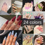 Premium Stiletto Press-On Nails with Glue - 24 Pieces