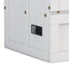 Solid Pine Murphy Bed Chest with Charging Station and Large Storage Drawer for Home Office or Small Room , Queen, White+Walnut - Korvel