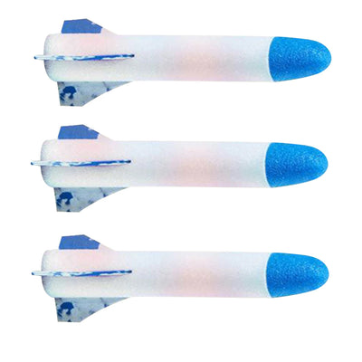 Children's Foot Plastic Rocket Launcher Pressure Air Outdoor Science Educational Toy Multiplayer Game Toy For Gift 3 Rocket - Korvel