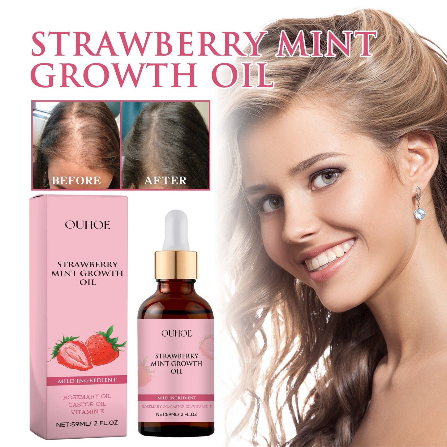 Essential Oil Hair Care Kit for Frizz Control and Shine
