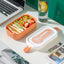 Japanese style portable microwave lunch box with cutlery sealed lunch box bento box - Korvel