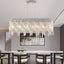 Silver elegant oval crystal pendant light, modern ceiling fixture with reflective suspended crystal (bulb not included) - Korvel