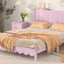 Full Size Retro Pink Wood Platform Bed Frame
