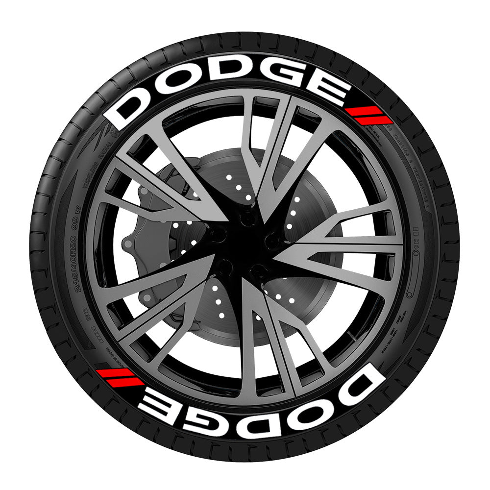 [One-piece set] Tire letter sticker one-piece set One-piece set Suitable for 4 tires No accessories included - Korvel