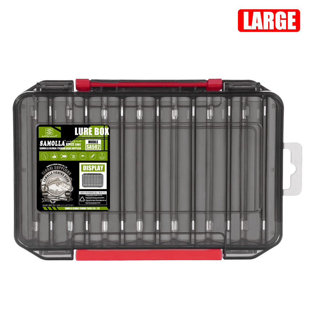 14-Compartment Fishing Tackle Box for Accessories, Lures & Hooks, Double-Sided Organizer. - Korvel