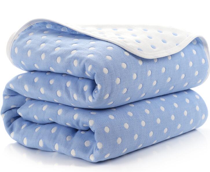 Premium Muslin Cotton Baby Receiving Blanket - 6 Layers Thick