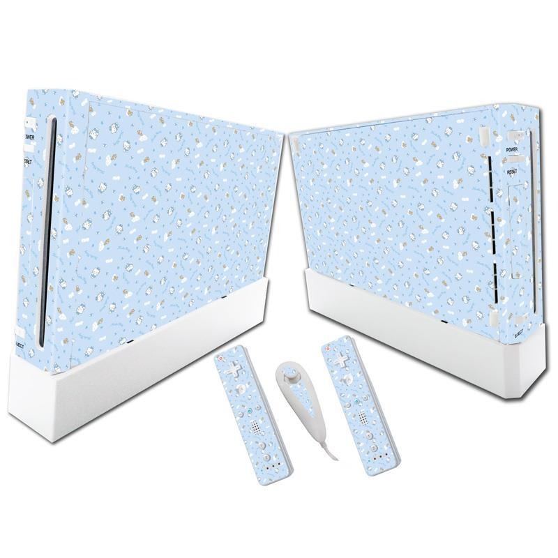 Stylish Wii Console Stickers - Hello Kitty & Pikachu Designs