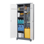 Metal storage cabinets, lockable cleaning tool cabinets, high broom tool organizers, and large storage cabinets in storage store - Korvel