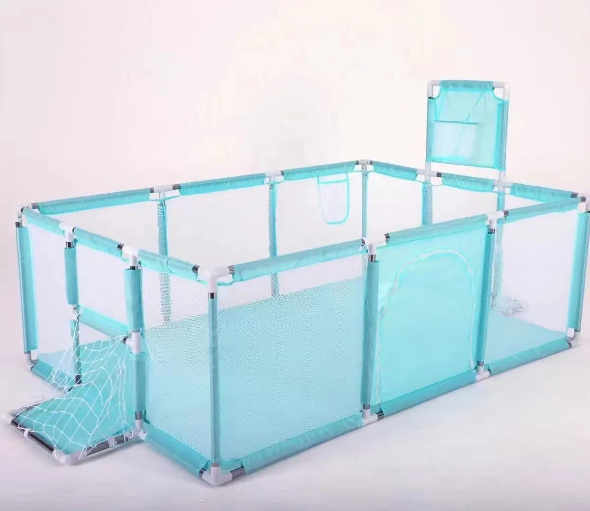 Children's fence baby basketball fence safety stainless steel playpen children's ball pit baby indoor playground baby park fence - Korvel