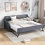 Twin Size Upholstery Daybed with Trundle & USB Charging - Gray