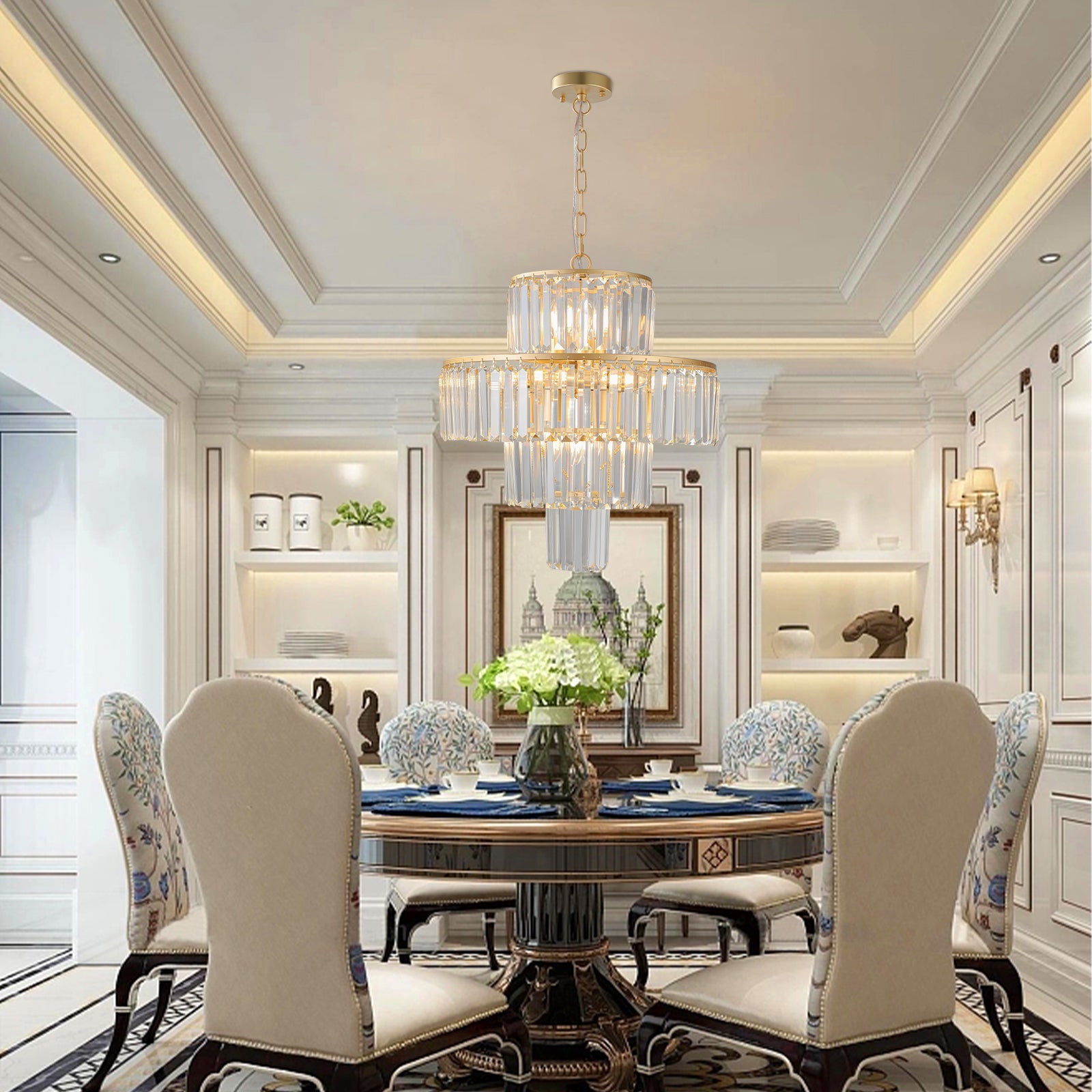 Luxury Crystal Chandelier Modern Chandeliers Lights Fixture Hanging Pendant Light Fixture for Dining Room Bedroom Living Room - Korvel
