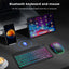 Suitable for iPad gradient luminous wireless keyboard and mouse set tablet Bluetooth keyboard - Korvel
