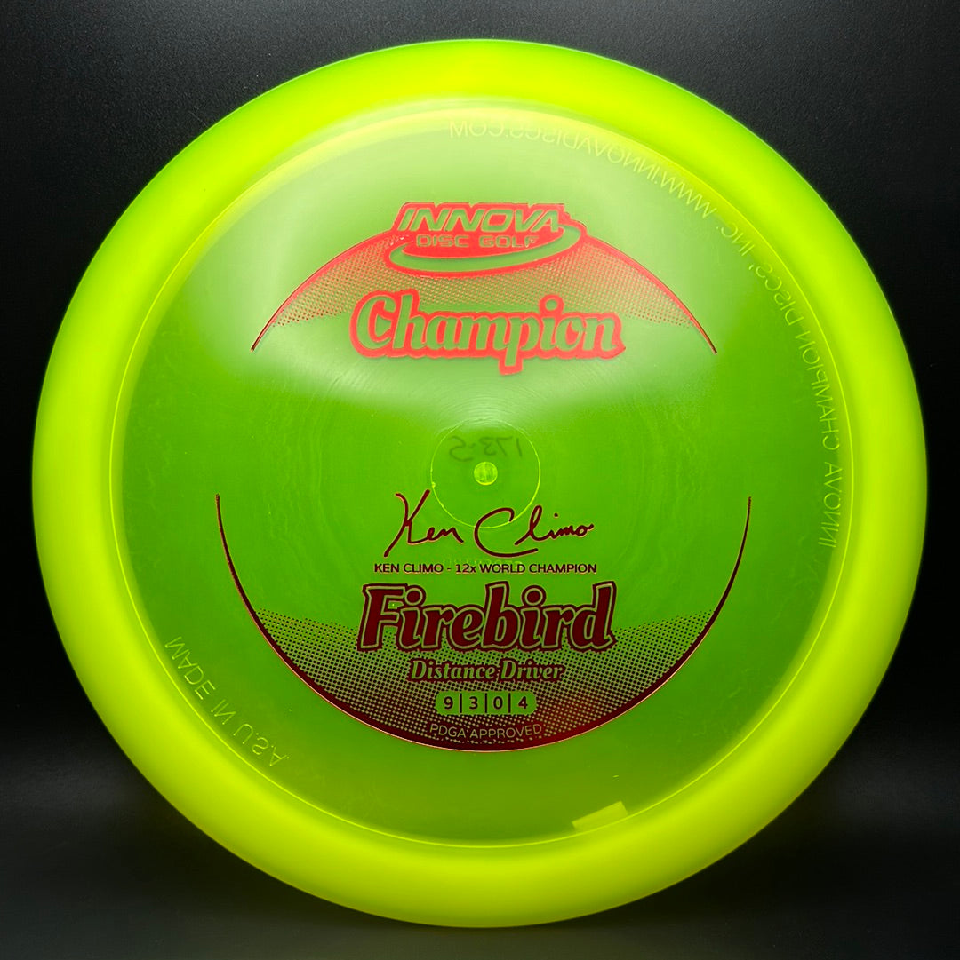 Champion Firebird - Disco de Firma de Ken Climo