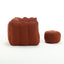 Soft Bean Bag Chair with High Resilient Foam(Chips)for living room and bedroom Comfortable Square Lazy Sofa with  Footstool - Korvel