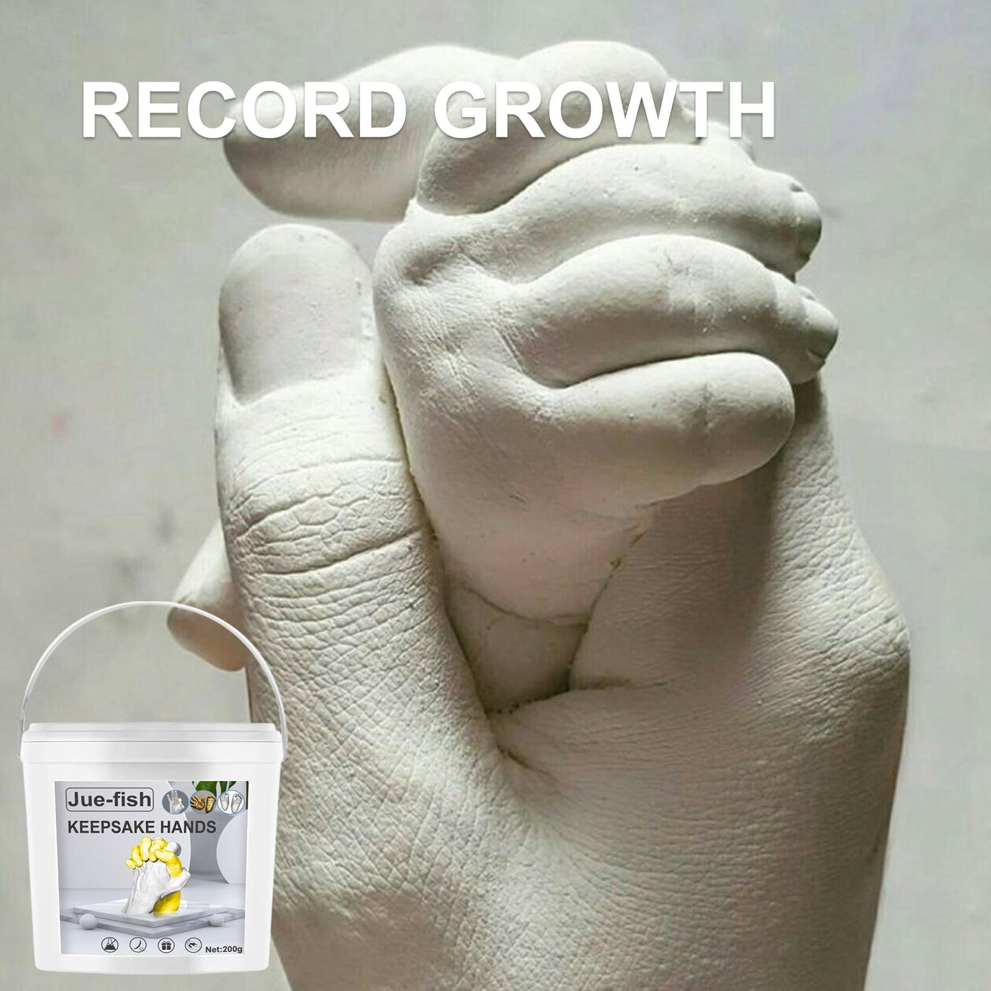 Jue-Fish 3D Hand Makrolon Powder Couple Anniversary Souvenir DIY Mother's Day Children's Day Gift - Korvel
