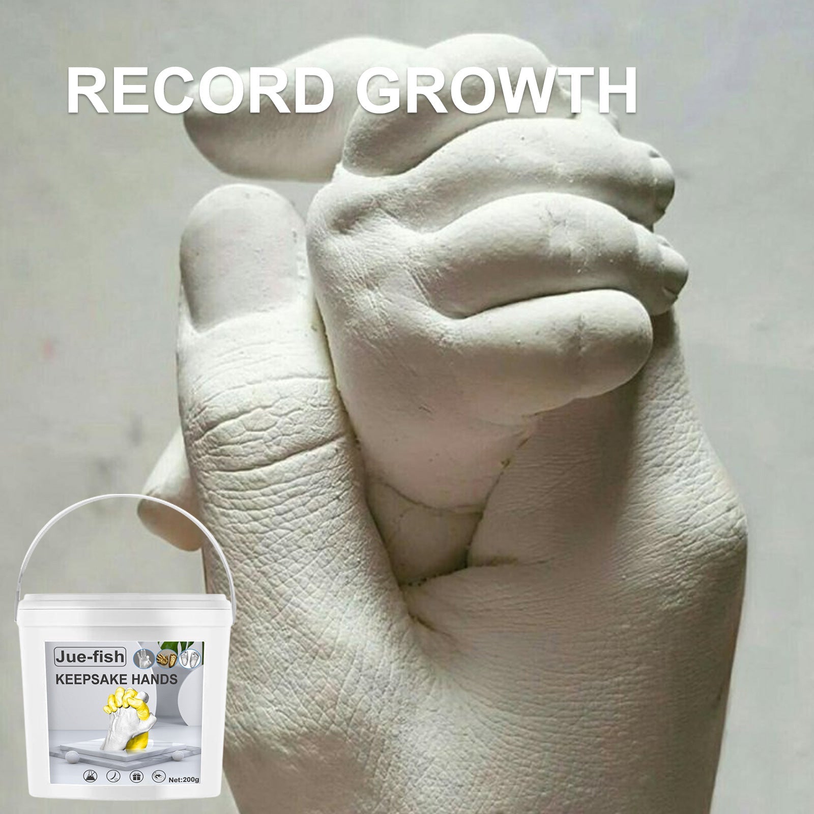 Jue-Fish 3D Hand Makrolon Powder Couple Anniversary Souvenir DIY Mother's Day Children's Day Gift - Korvel