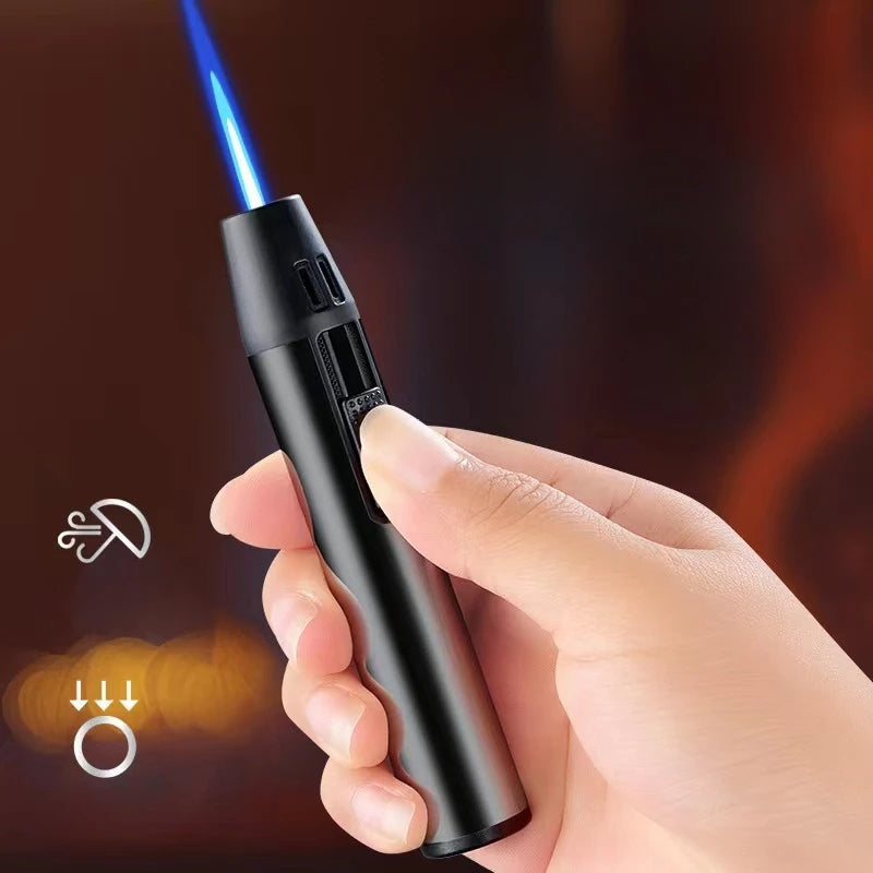 Mini Spray Gun Butane Lighter - Adjustable Blue Flame