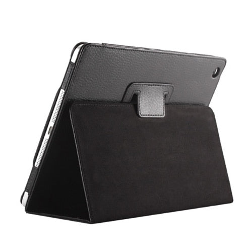 For Apple ipad 2 3 4 Case Auto Flip Litchi PU Leather Cover For New ipad 2 ipad 4 Smart Stand Holder Folio Case - Korvel