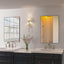 Modern Black Bathroom Mirror - 36x24 Inch Aluminum Frame