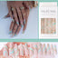 Gold Line Wave Pattern Long Ballet Nail Printed Gold Frosted Manicure Ins Matte Pop Style Contrast Color Wearing Nail - Korvel