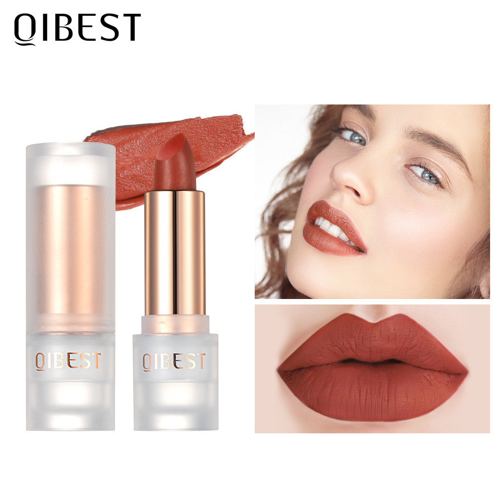 QIBEST Labial Mate de Terciopelo - Color de Larga Duración