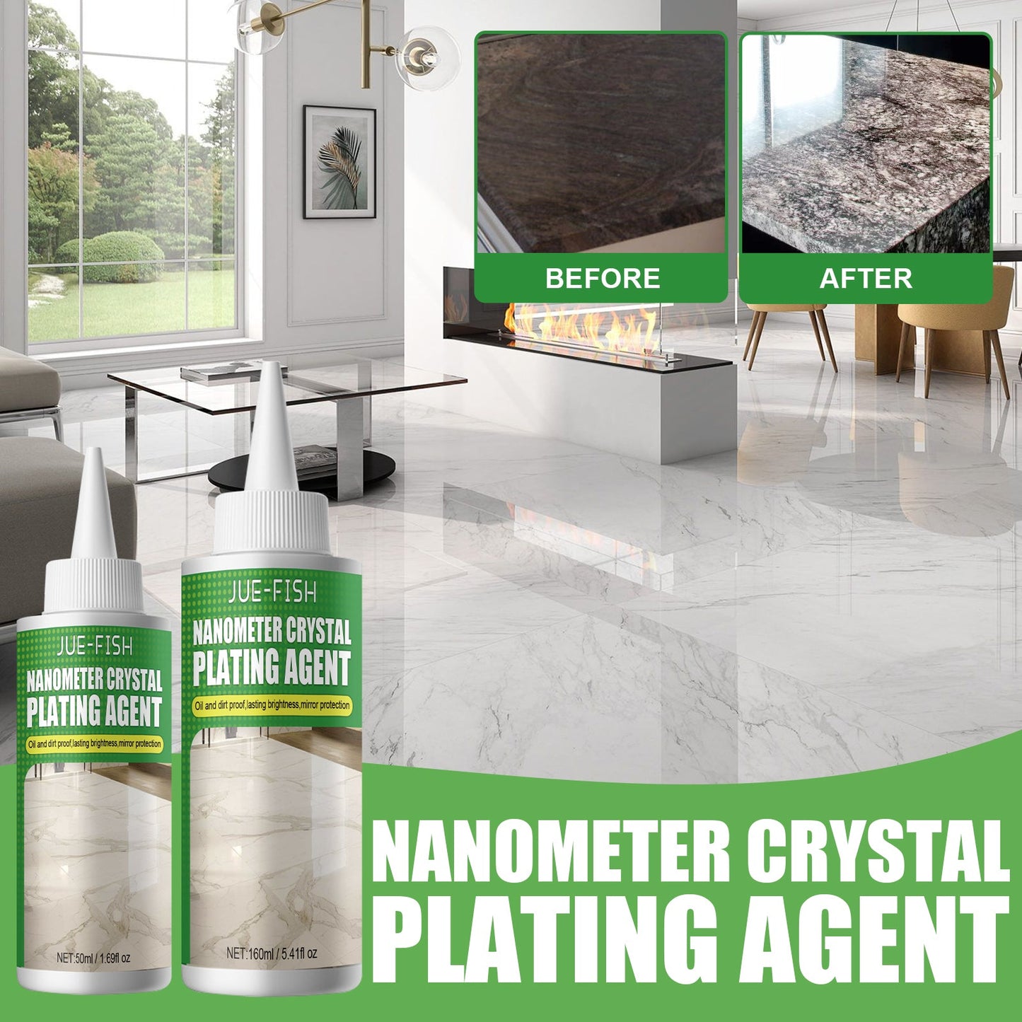 Agente de Platinado de Cristal Nano Premium para el Cuidado de Mármol y Azulejos