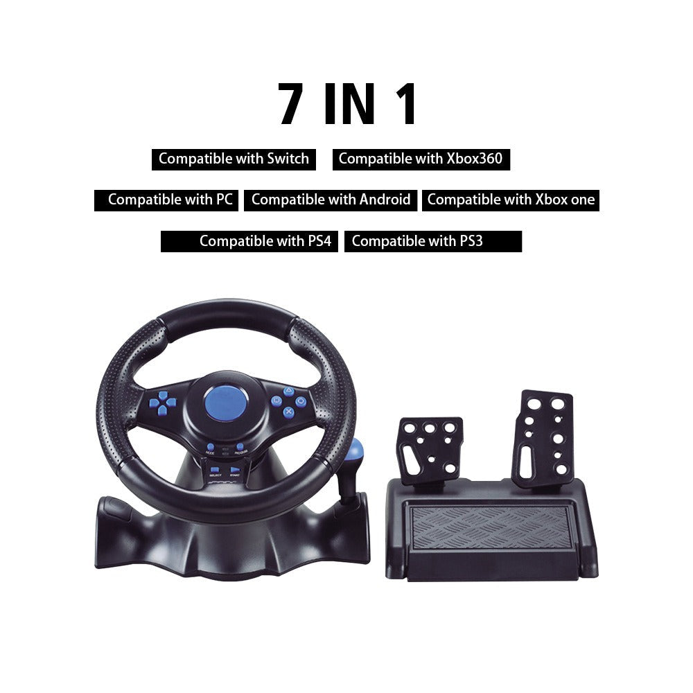Volante de carreras 7 en 1 para Switch, Xbox, PS4 y PC