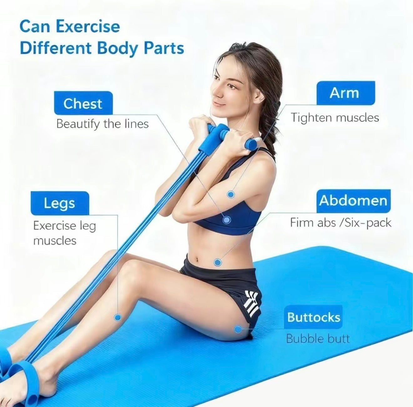PowerPedal Fitness Bands for Full-Body Workouts